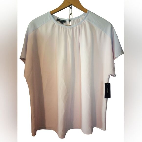 New Alfant Color Block Short Sleeve Blouse - Picture 1 of 11